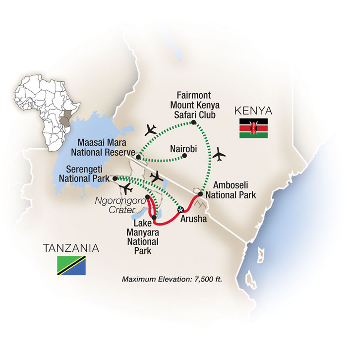 multi-country safari routes