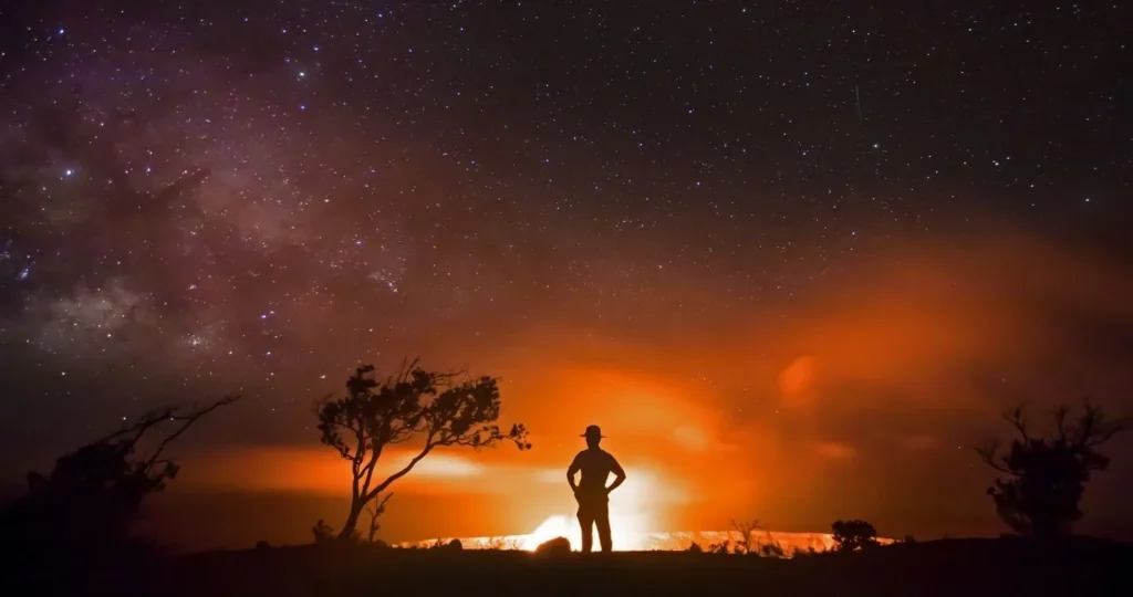 Volcanoes National Park at Night